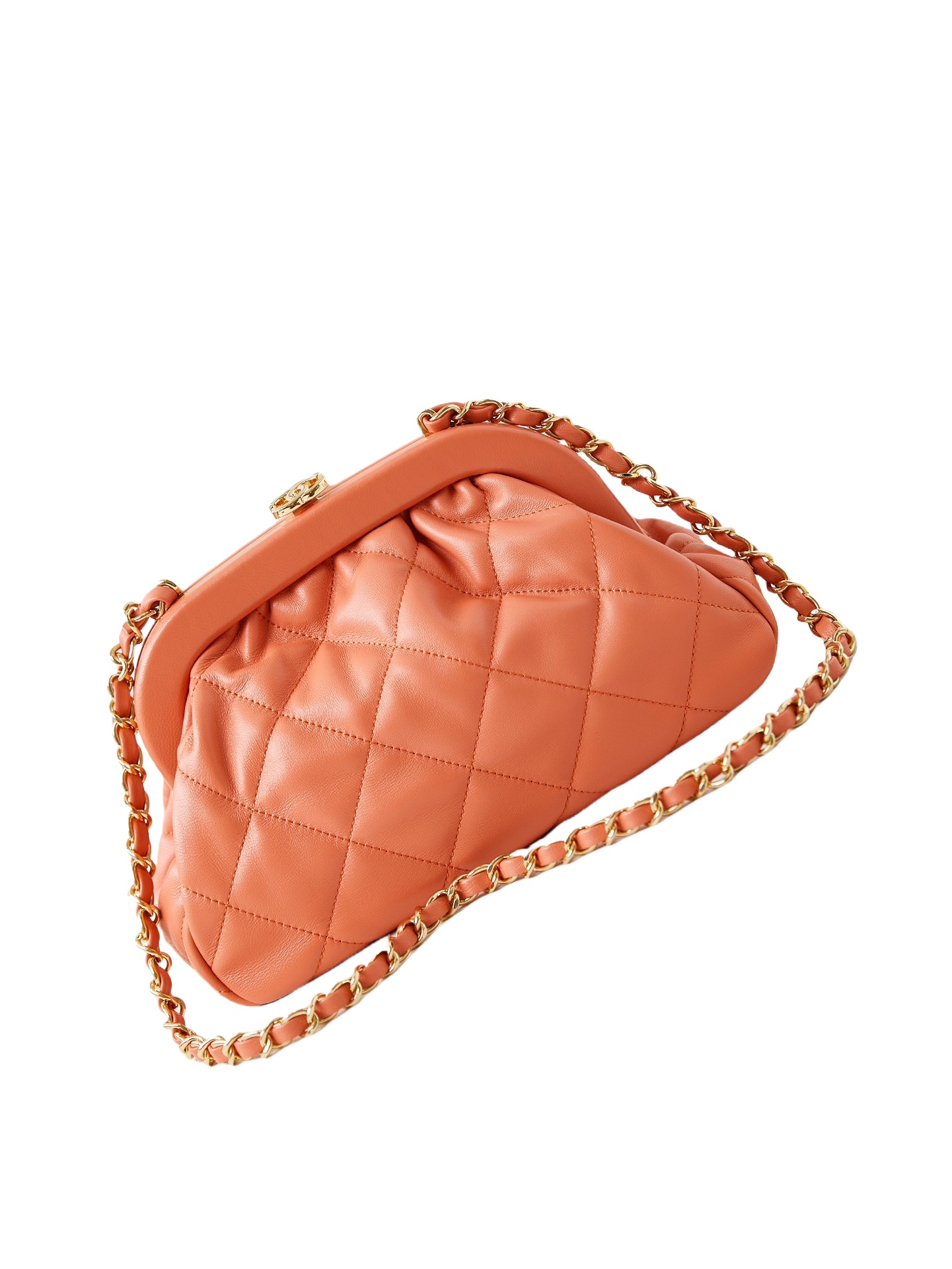 CHANEL Clutch Bag Orange-AS4717