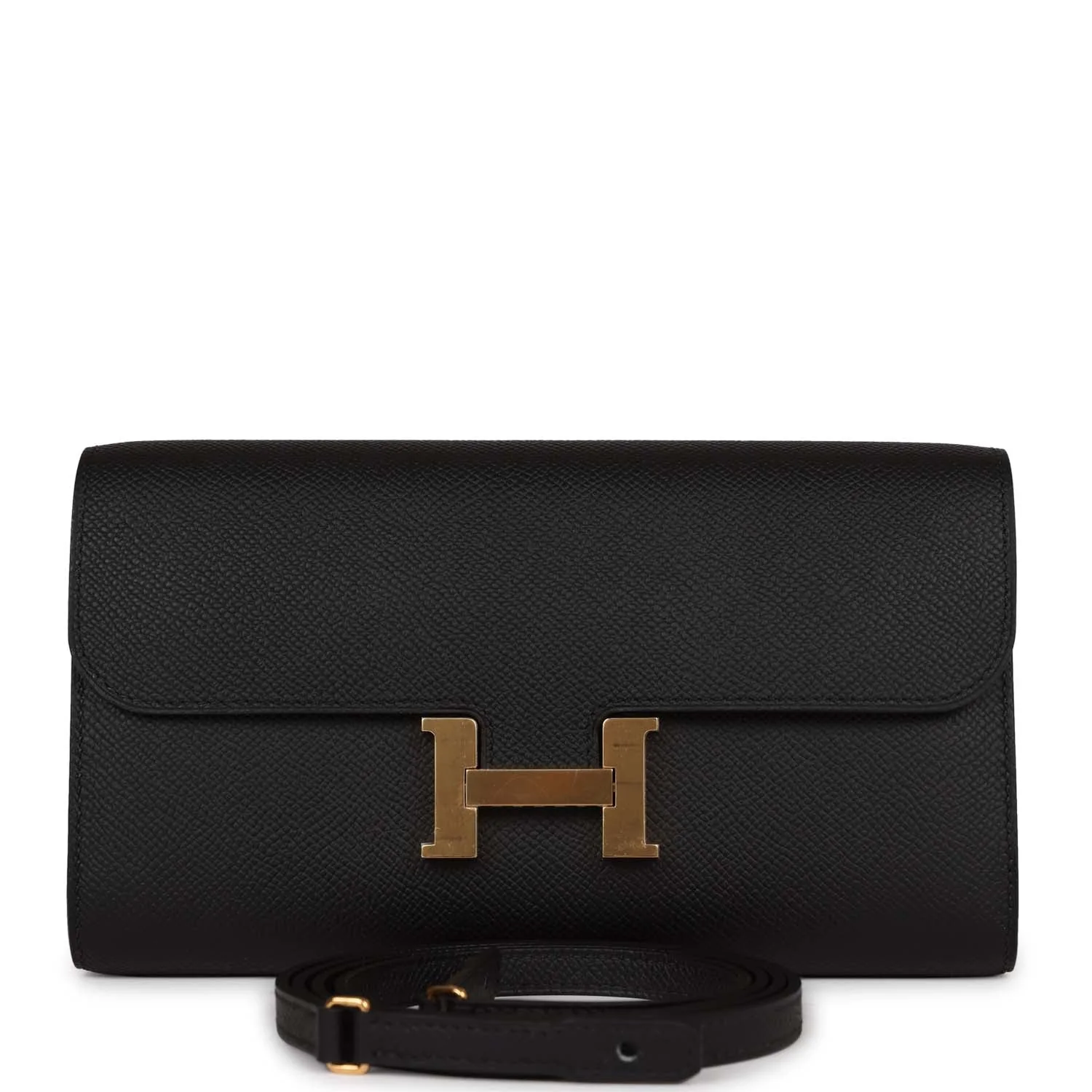 Constance Wallet To Go Black Epsom Gold Hardware
