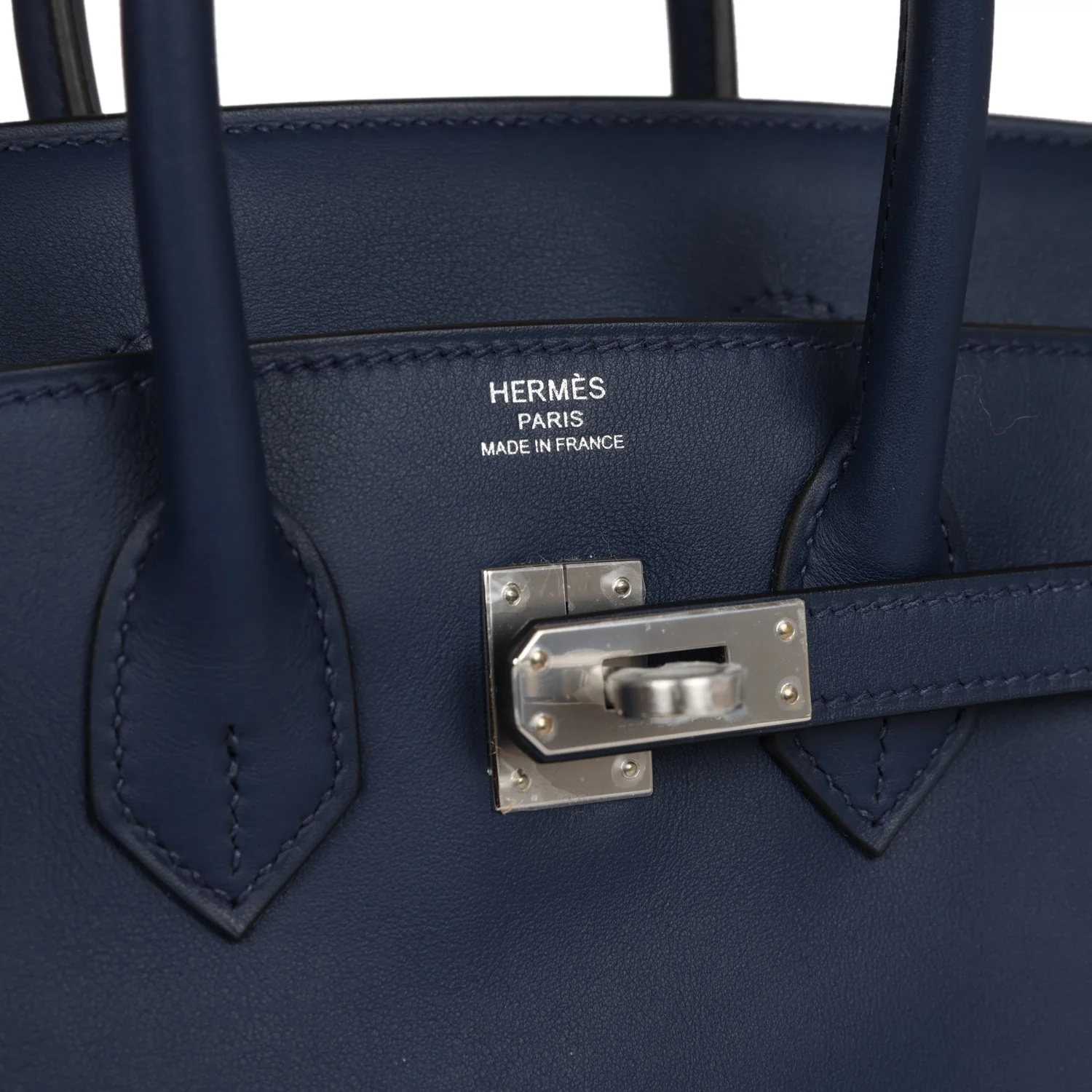 Birkin 25 Bleu Navy Swift Palladium Hardware