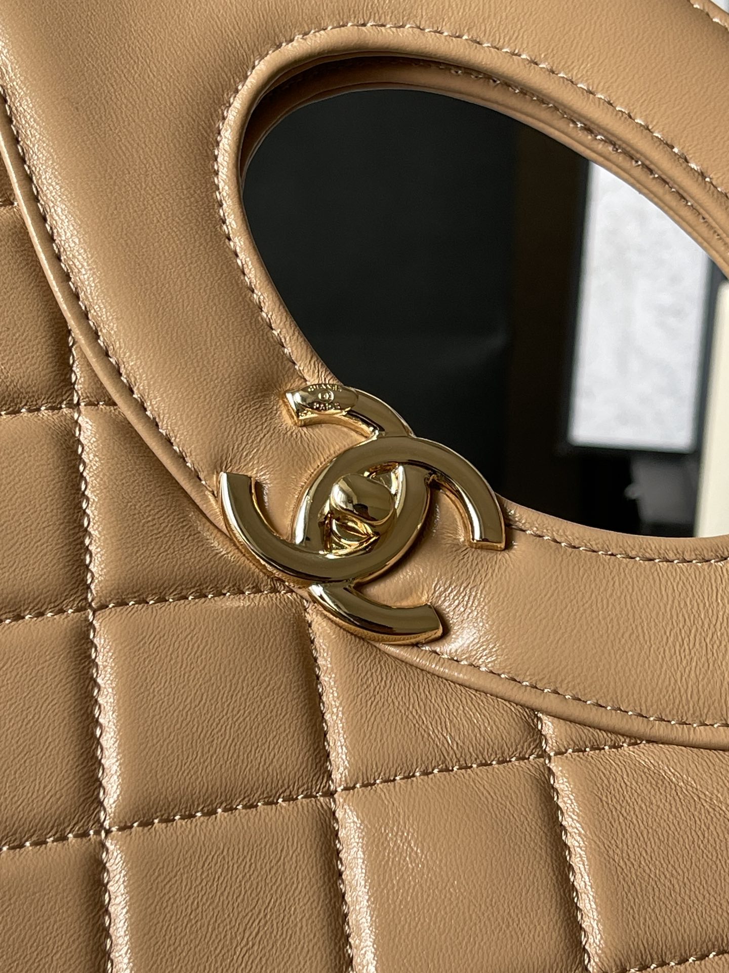 CHANEL Shopping Bag Khaki-AS4854