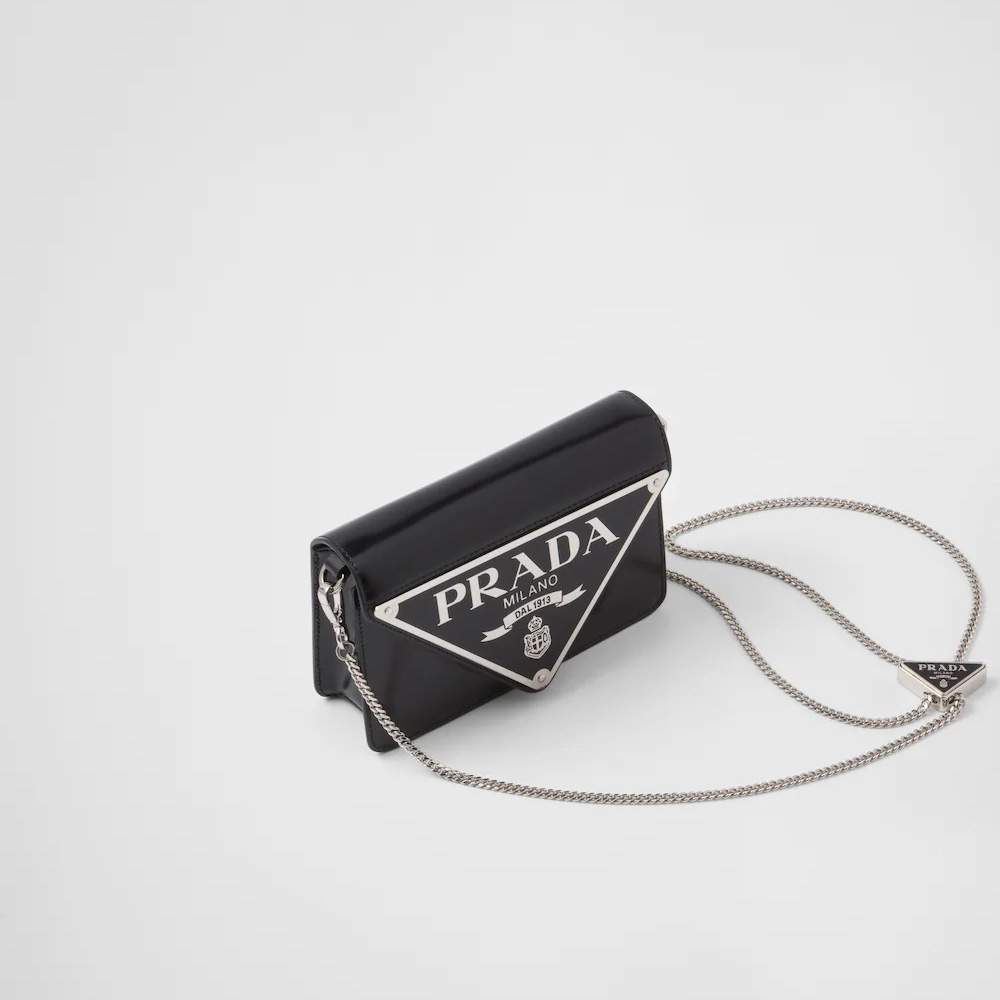 Brushed leather shoulder bag