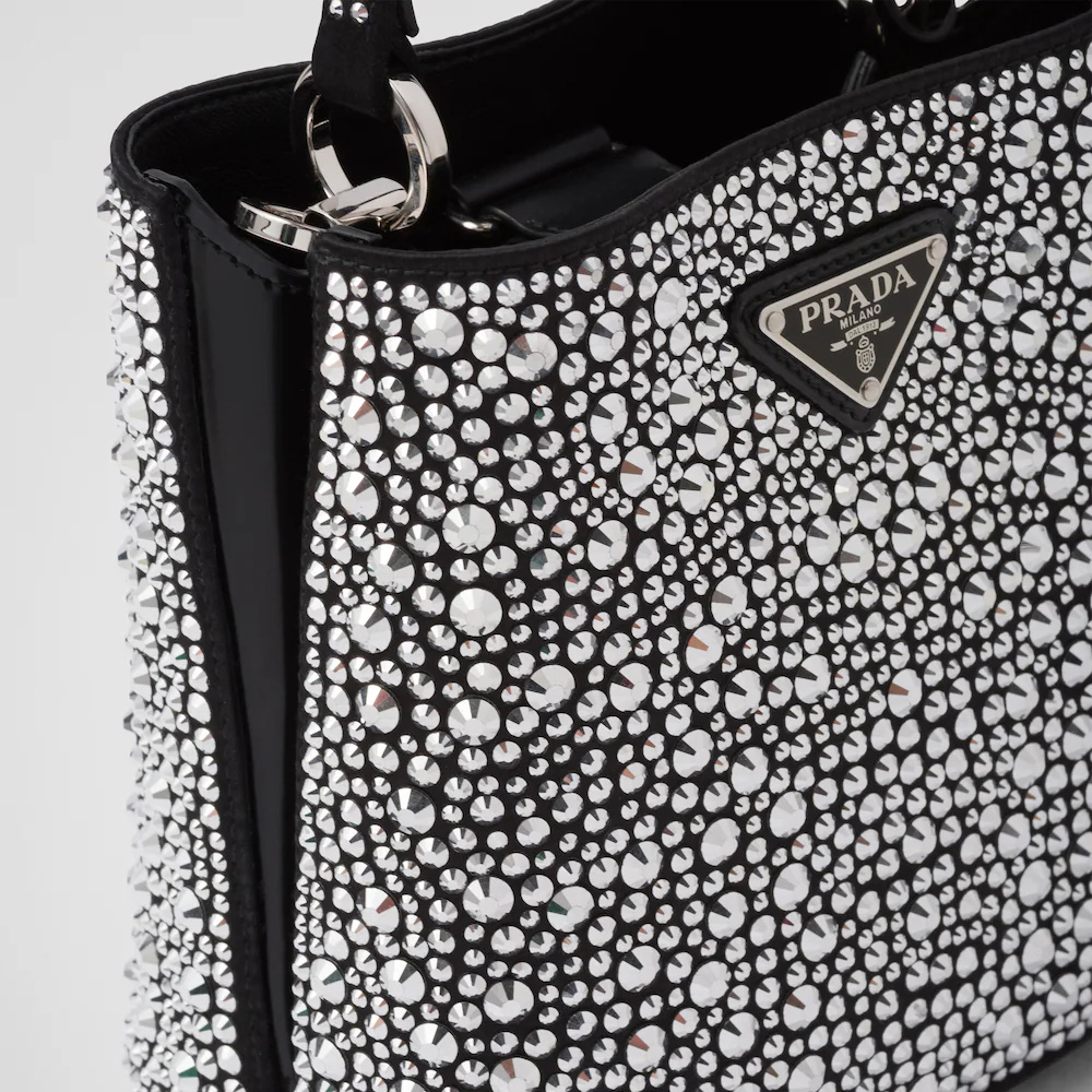 Panier satin bag with crystals