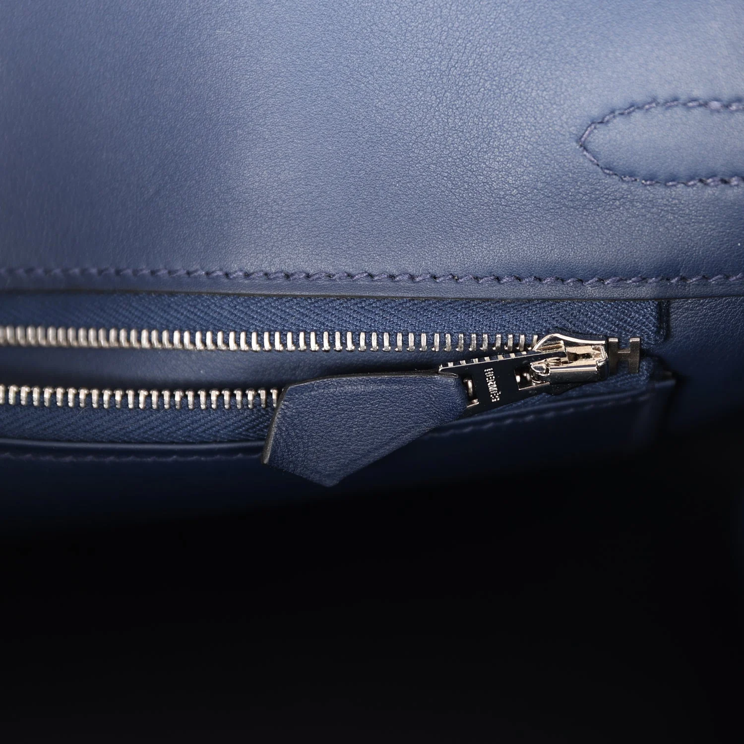 Birkin 25 Bleu Navy Swift Palladium Hardware
