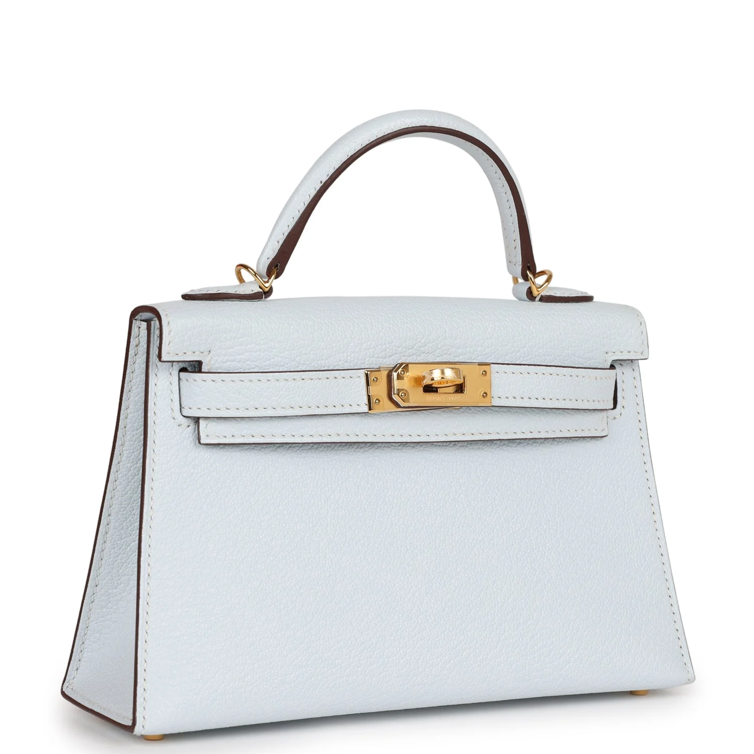 Kelly Sellier 20 Bleu Brume Chevre Gold Hardware