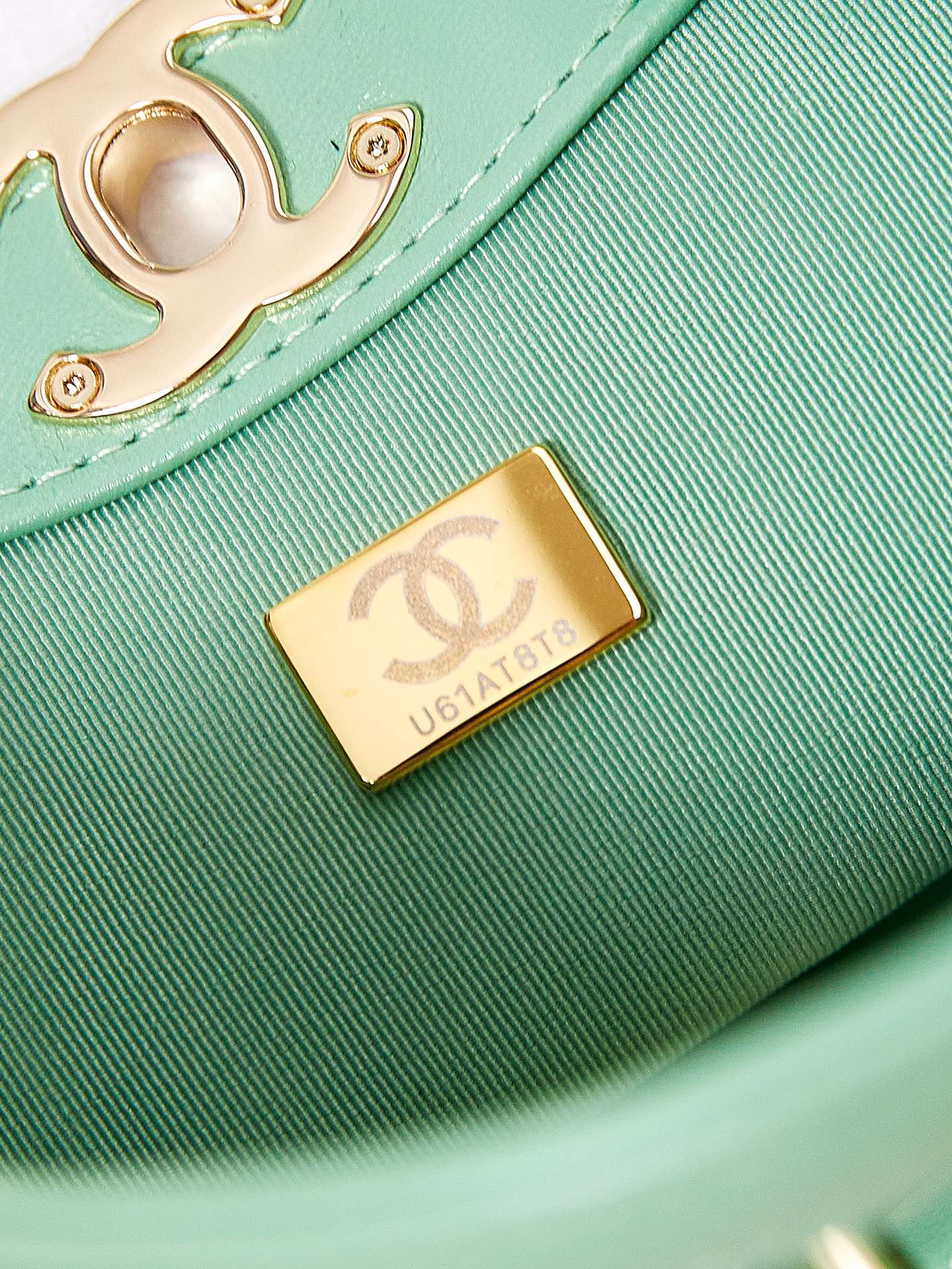 CHANEL 31 Mini Shopping Bag Green-AS4133
