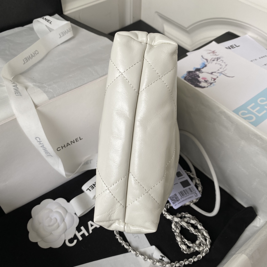 CHANEL 22 Mini Handbag White-AS3980