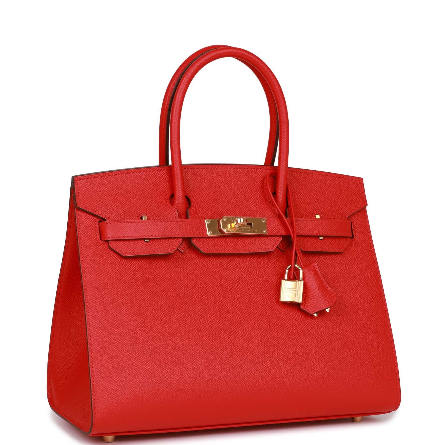 Birkin Sellier 30 Rouge Casaque Epsom Gold Hardware