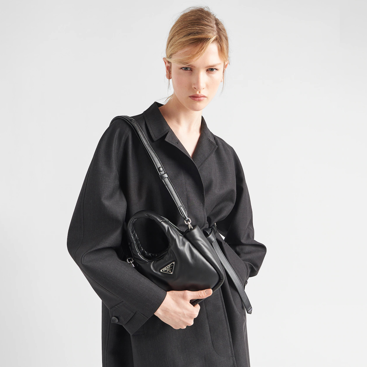 Small padded  Soft nappa-leather bag