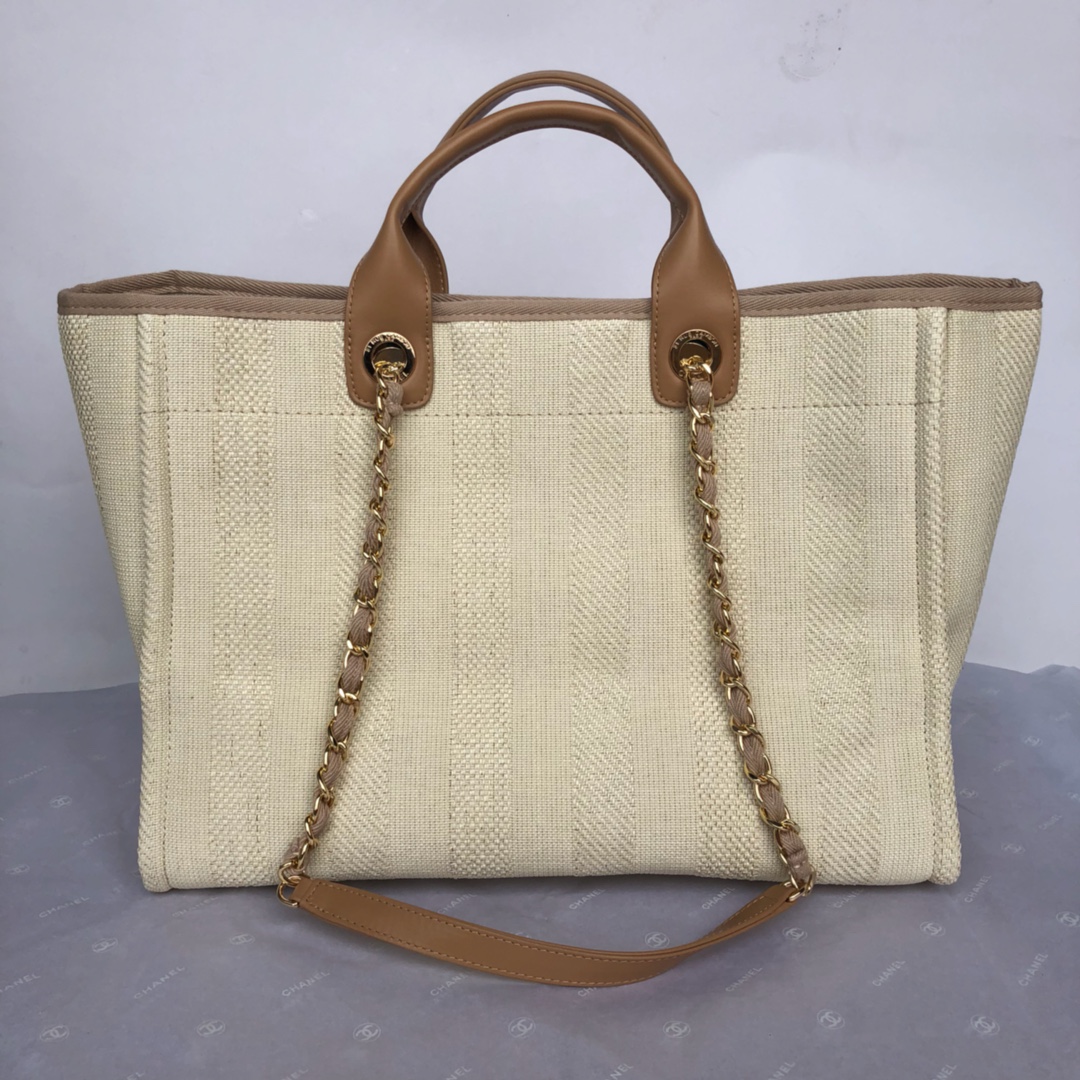 CHANEL Medium Tote Khaki3- A66941