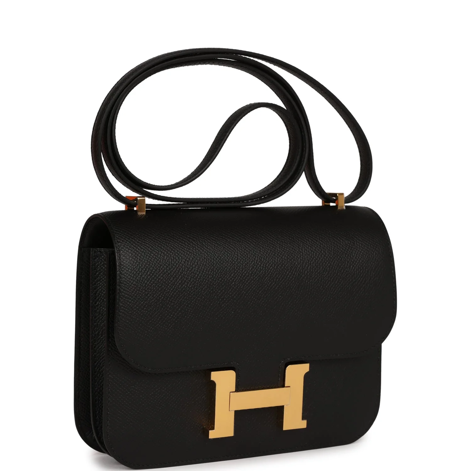 Constance 18 Black Epsom Gold Hardware