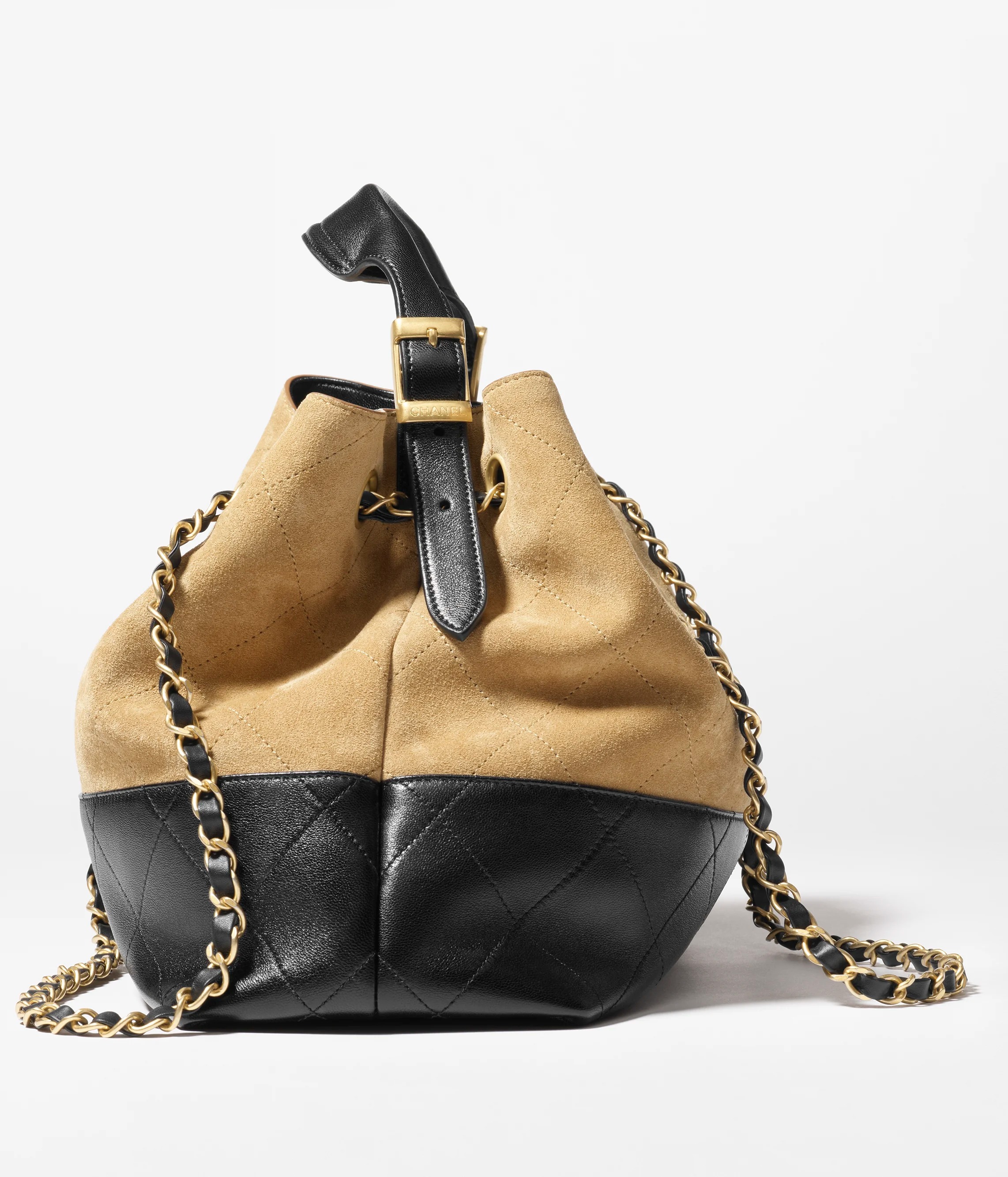 Chanel Small Shopping Bag Beige & Black