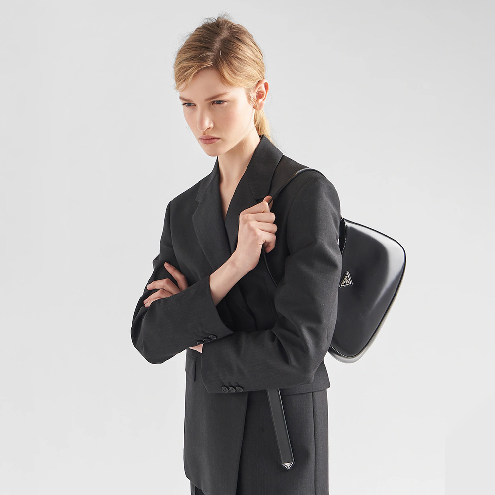 Cleo brushed leather shoulder bag