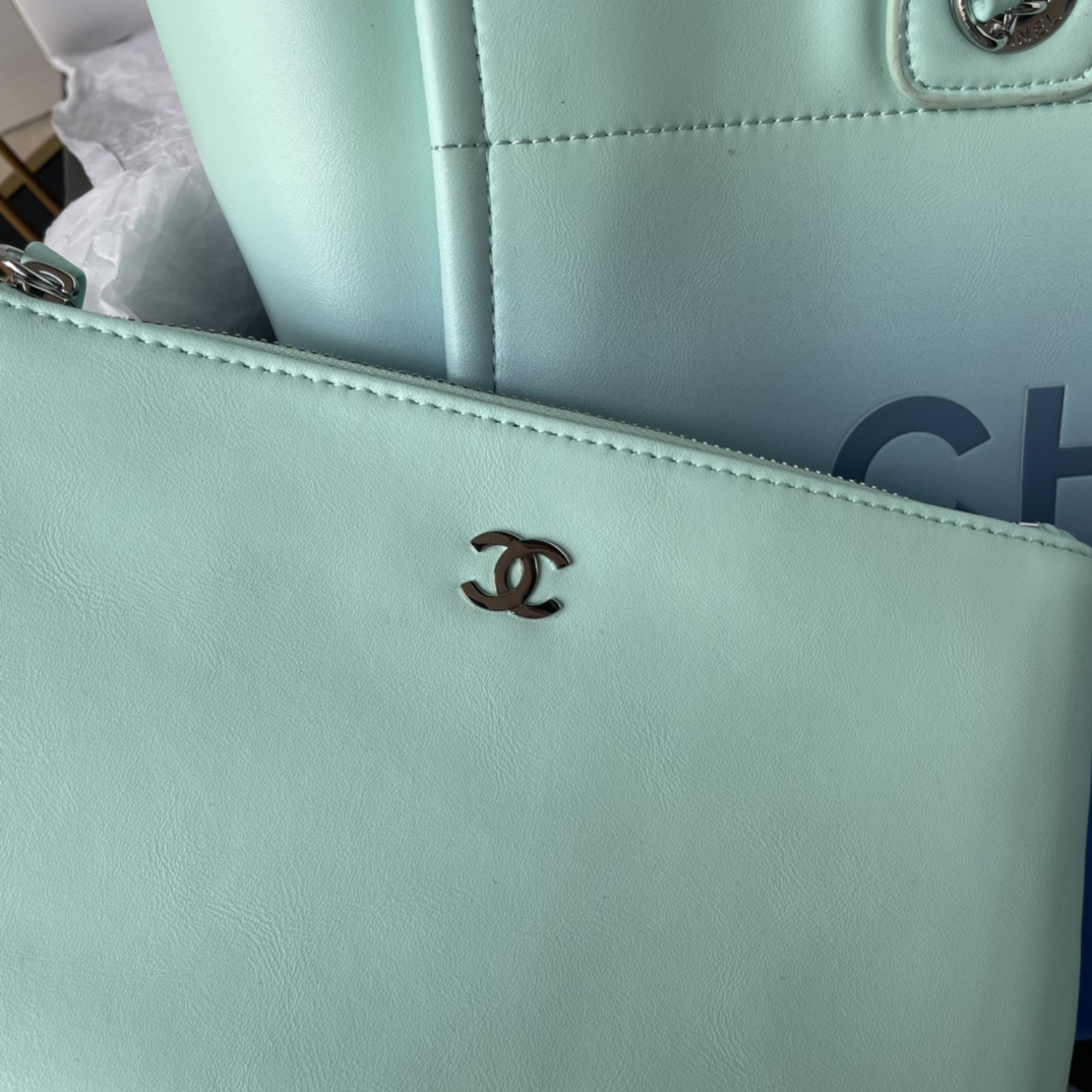 CHANEL Medium Tote Color Blue- AS3351