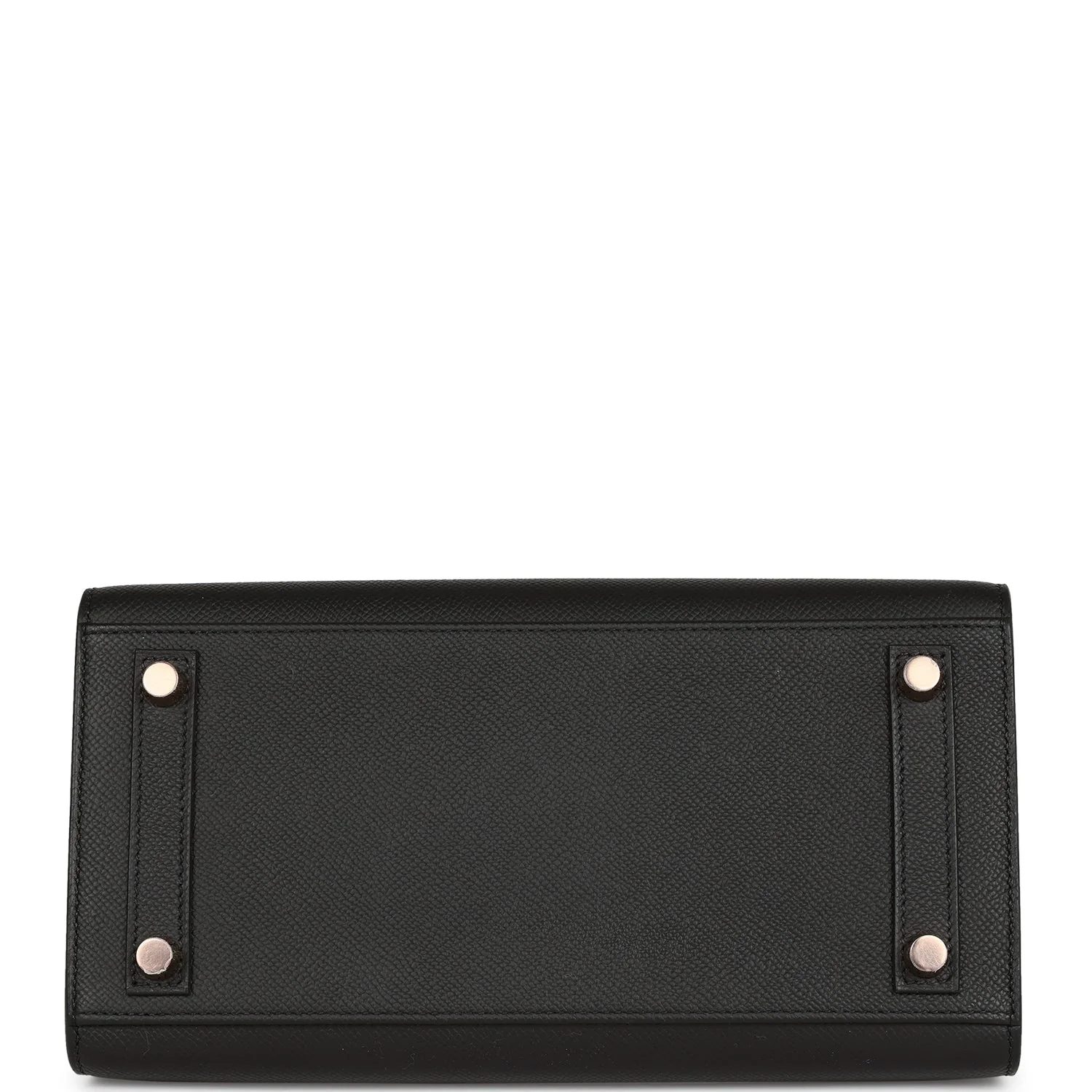 Birkin Sellier 25 Black Epsom Rose Gold Hardware