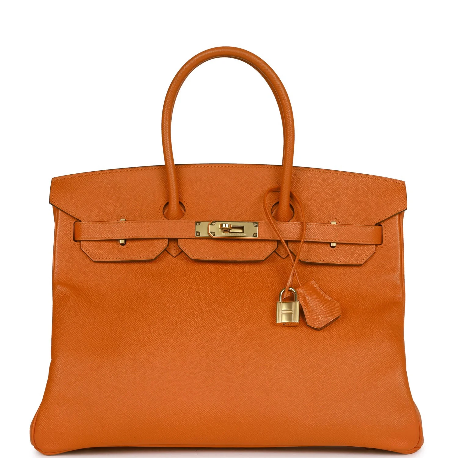 Birkin 35 Feu Epsom Gold Hardware