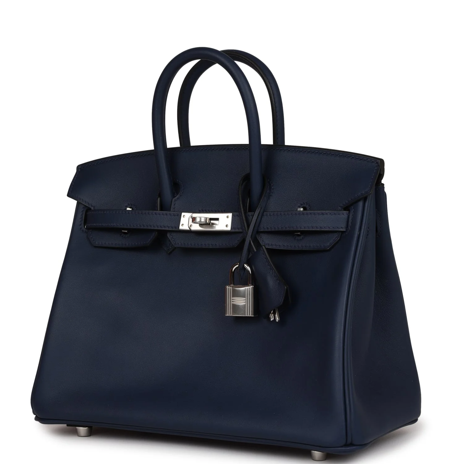 Birkin 25 Bleu Navy Swift Palladium Hardware