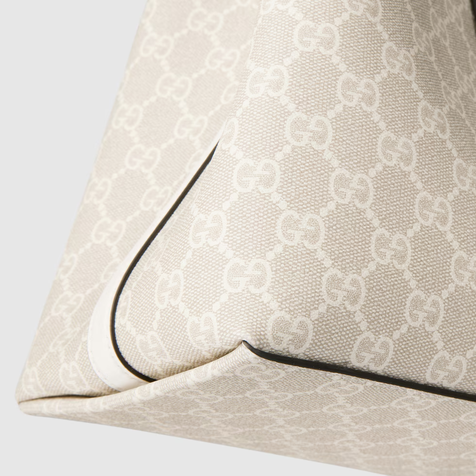 GG Emblem Large Tote Bag White