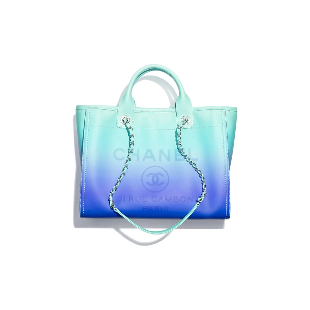 CHANEL Medium Tote Color Blue- AS3351