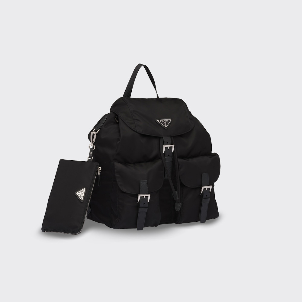 Re-Nylon medium backpack with pouch