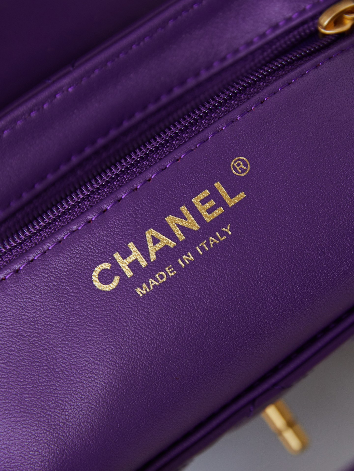 CHANEL Mini Shopping Bag kelly Purple- AS4416