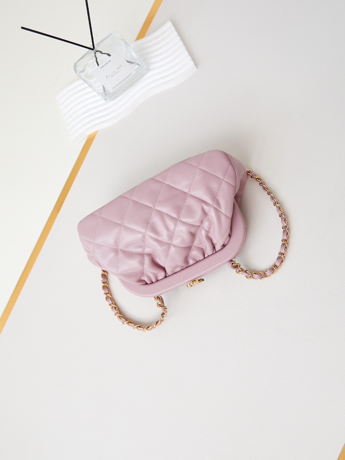 CHANEL Clutch Bag Pink-AS4717