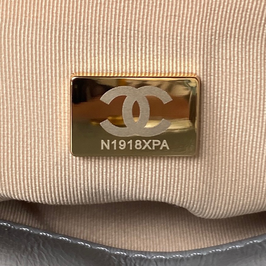 CHANEL Hobo Handbag Gray-AS4322