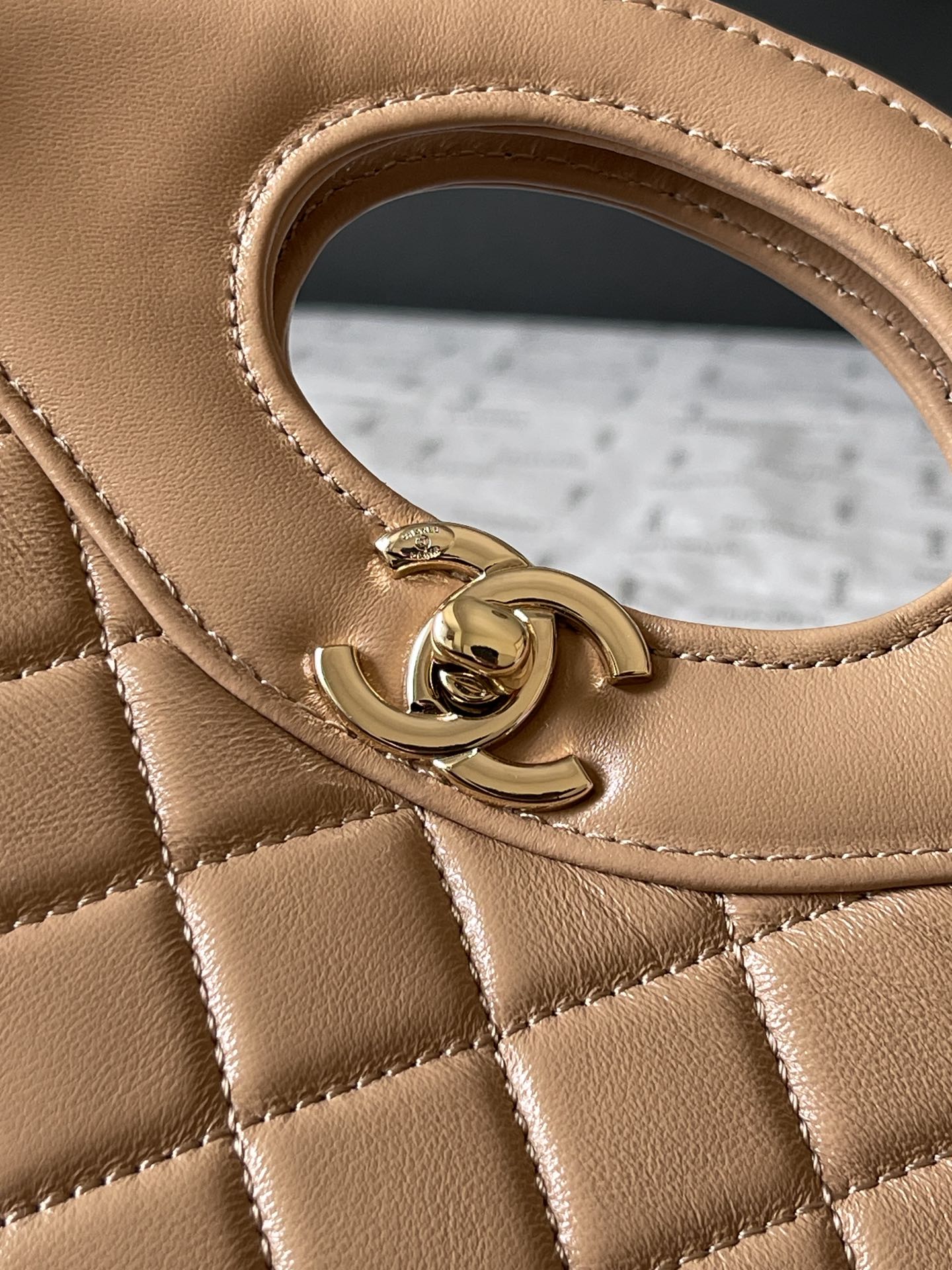 CHANEL 31 Mini Shopping Bag Khaki-AS4133