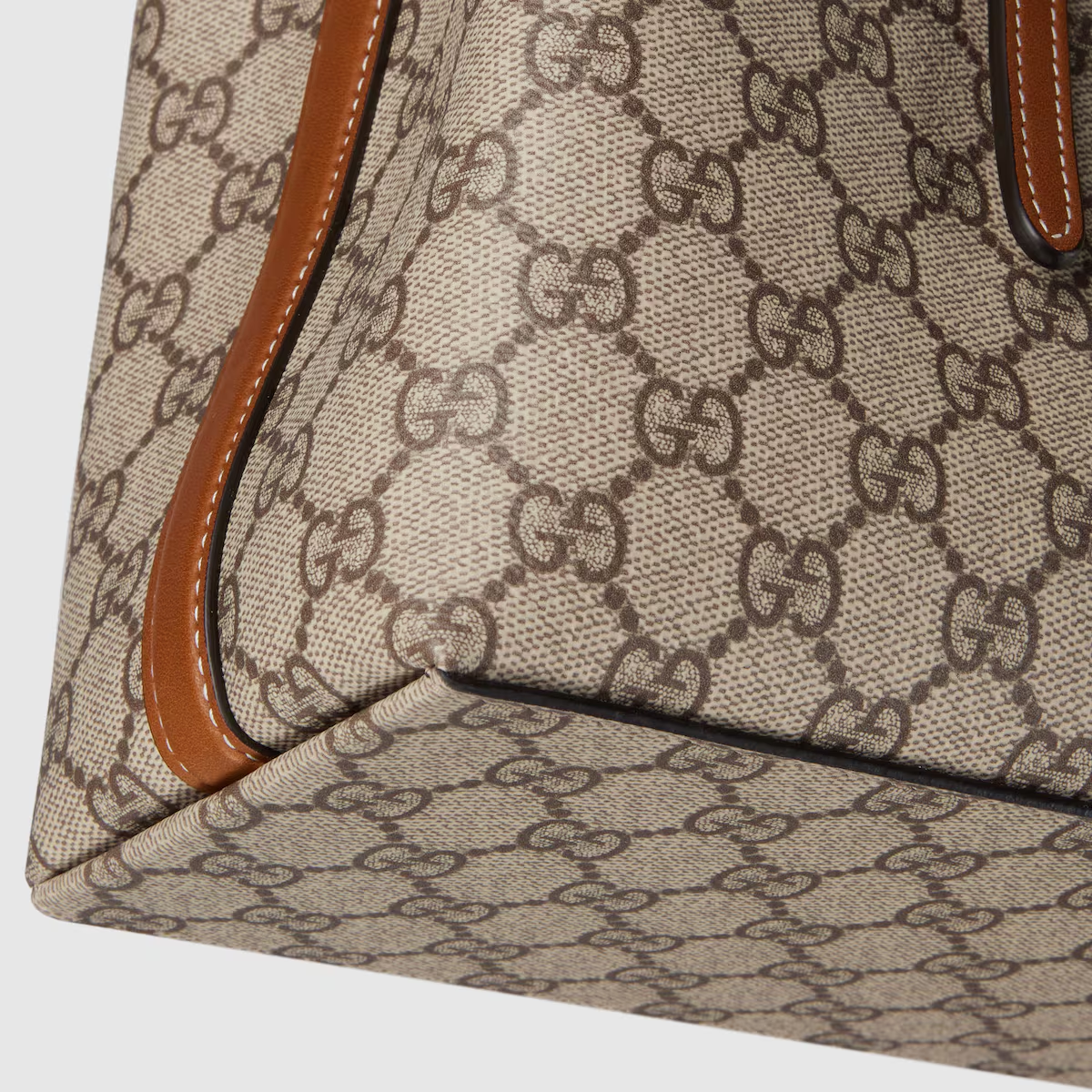 GG Emblem Large Tote Bag Brown