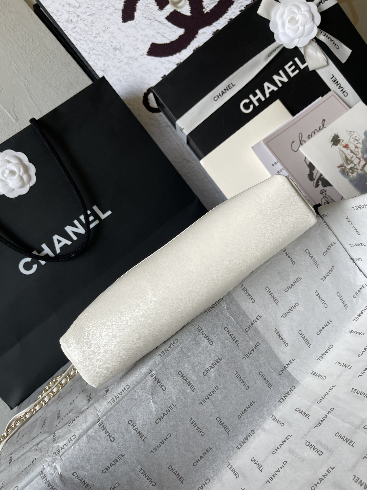 CHANEL 31 Mini Shopping Bag White-AS4133
