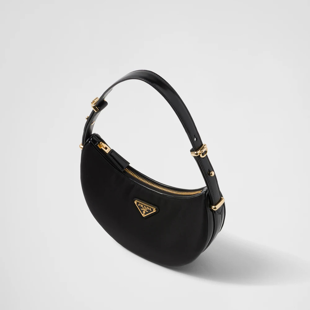 Arque Re-Nylon and brushed leather shoulder bag