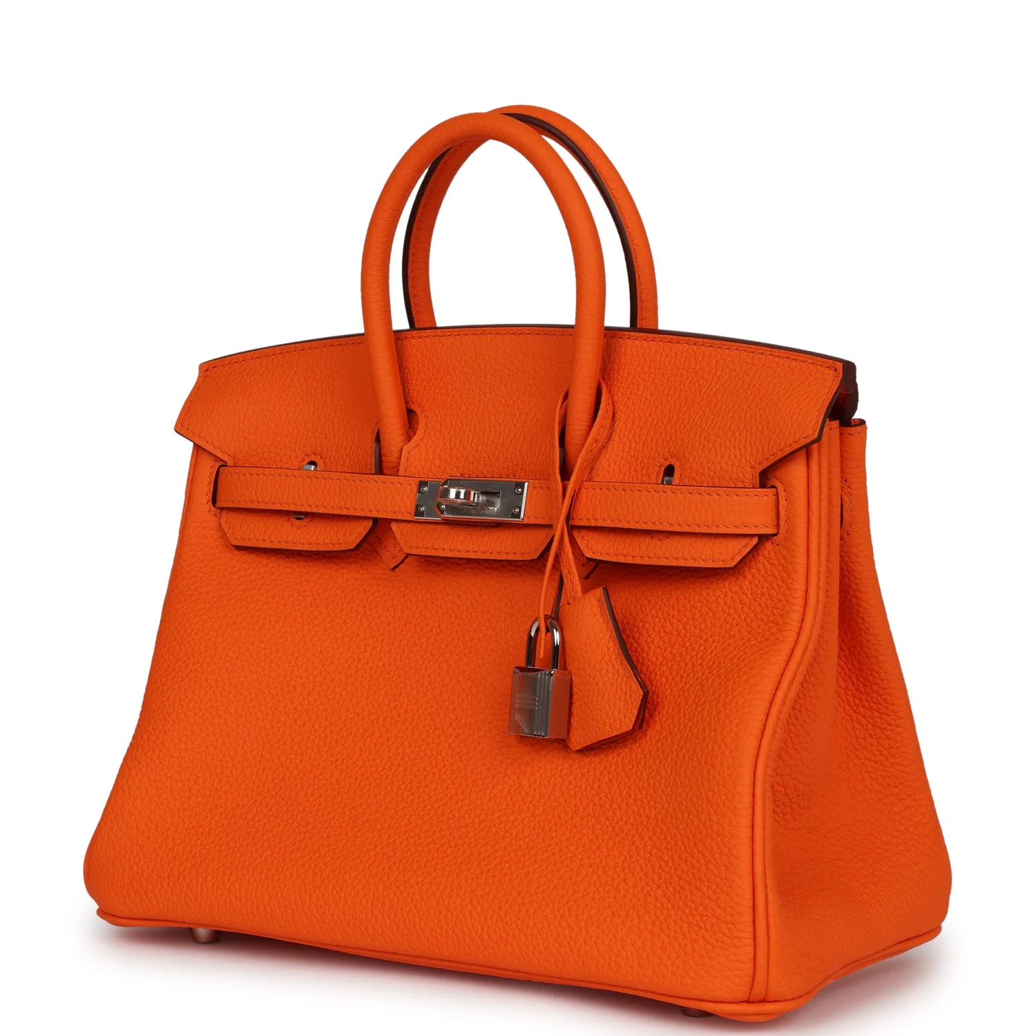 Birkin 25 Orange Minium Togo Palladium Hardware