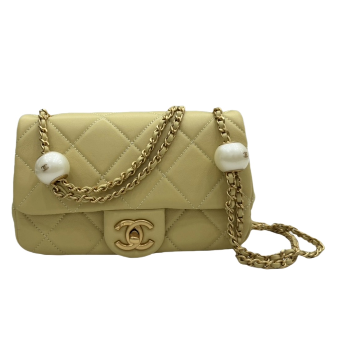 CHANEL Small Flap Bag Green-AS4861