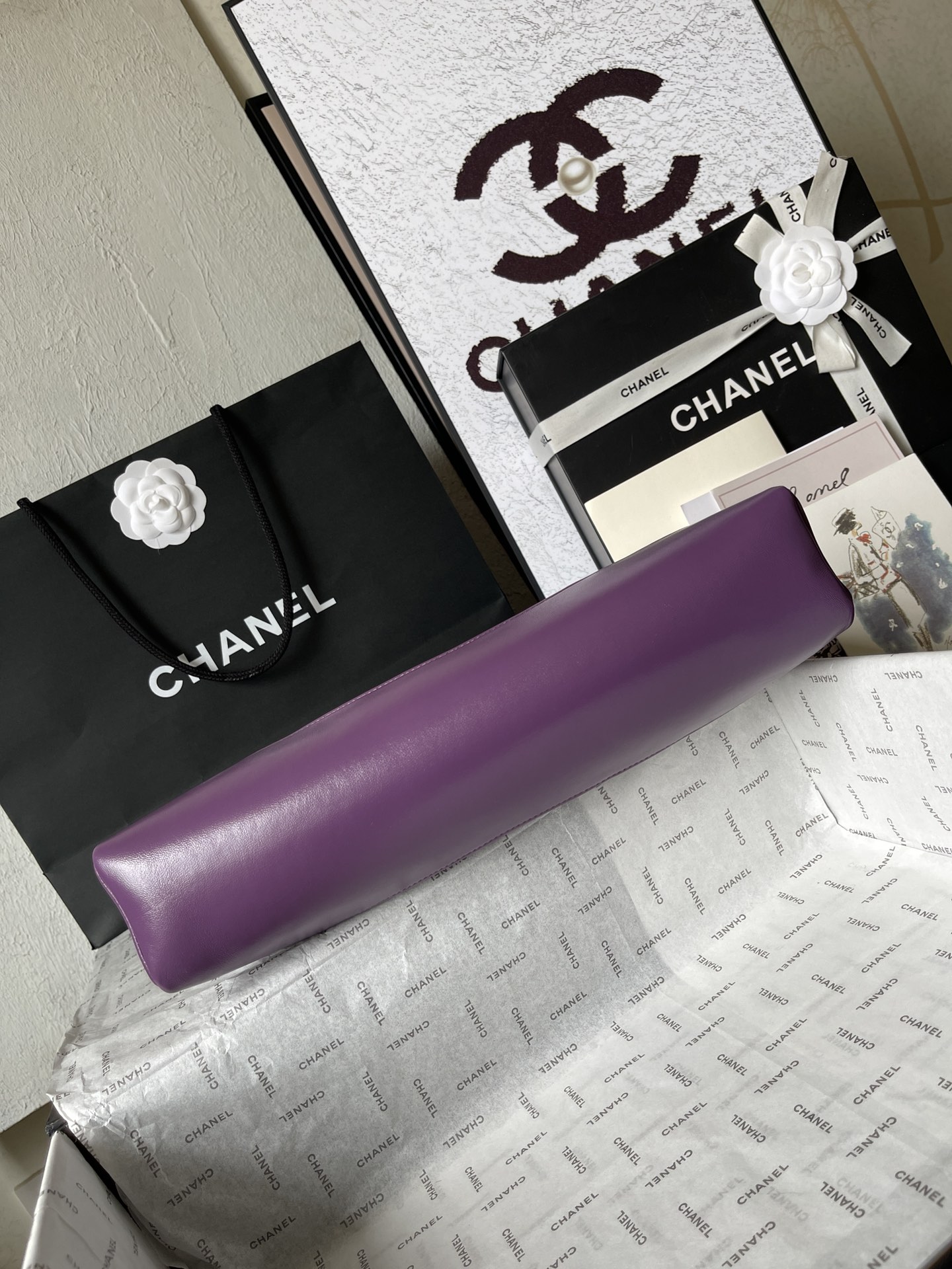 CHANEL Shopping Bag Purple-AS4854