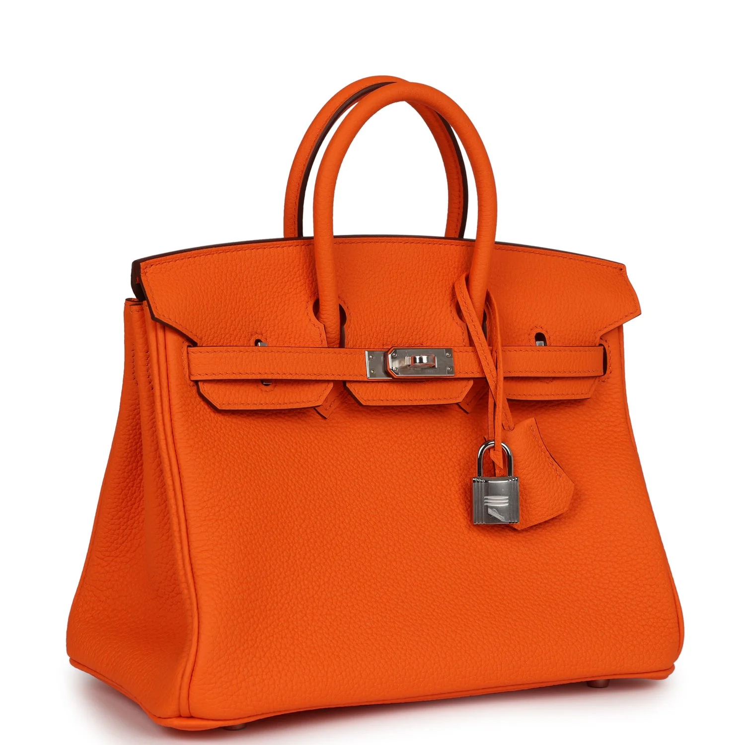 Birkin 25 Orange Minium Togo Palladium Hardware