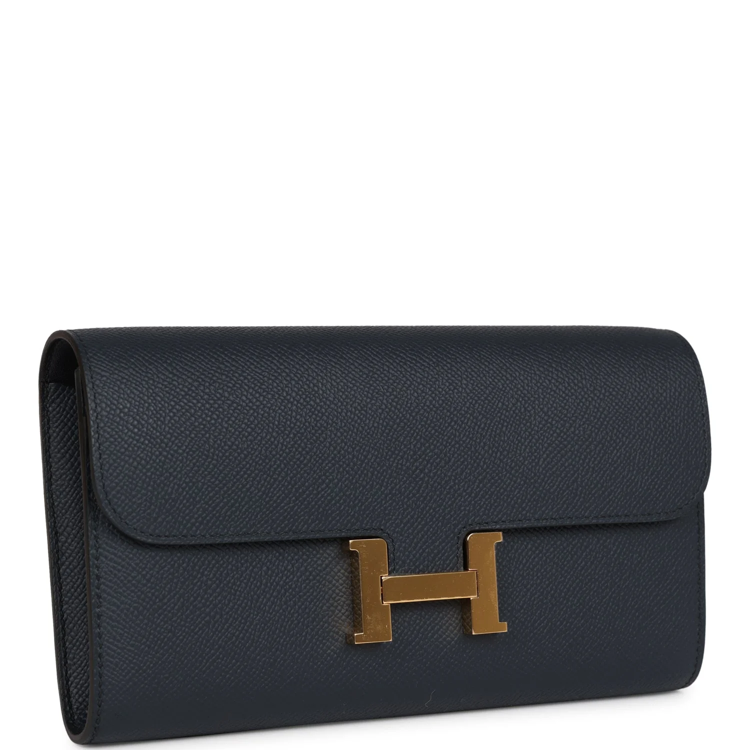 Constance To Go Wallet Bleu Indigo Epsom Gold Hardware