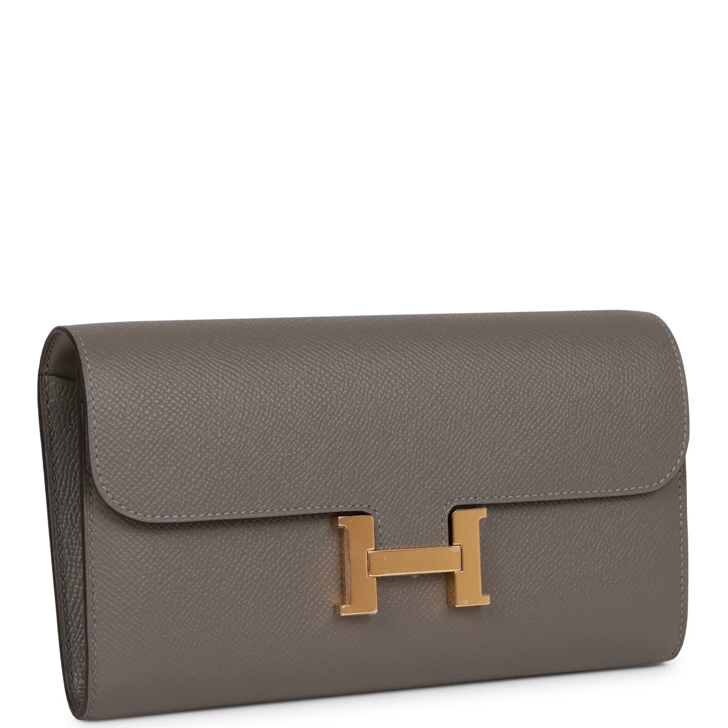 Constance Wallet To Go Gris Meyer Epsom Gold Hardware