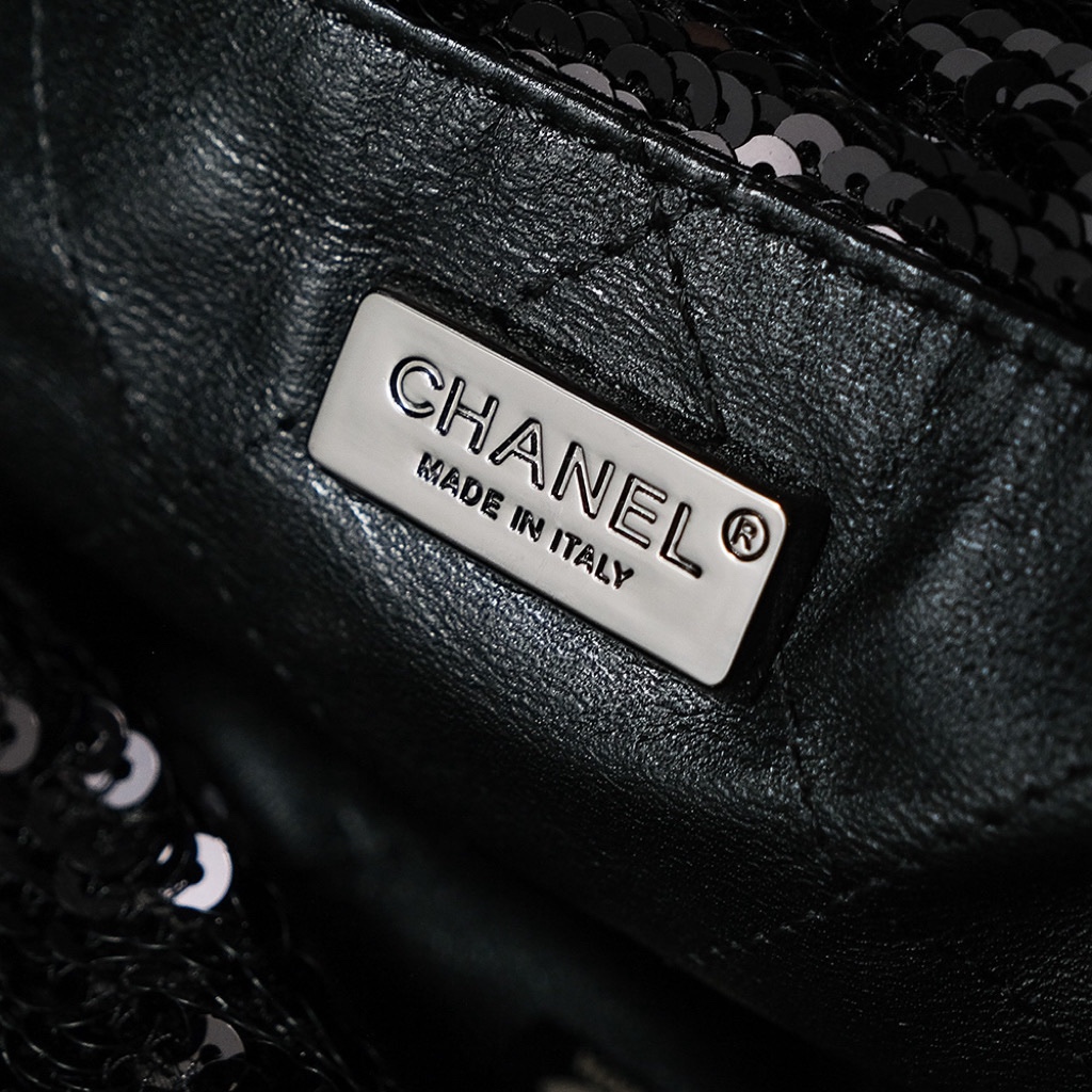 CHANEL Shopping Bag Black- AS4856