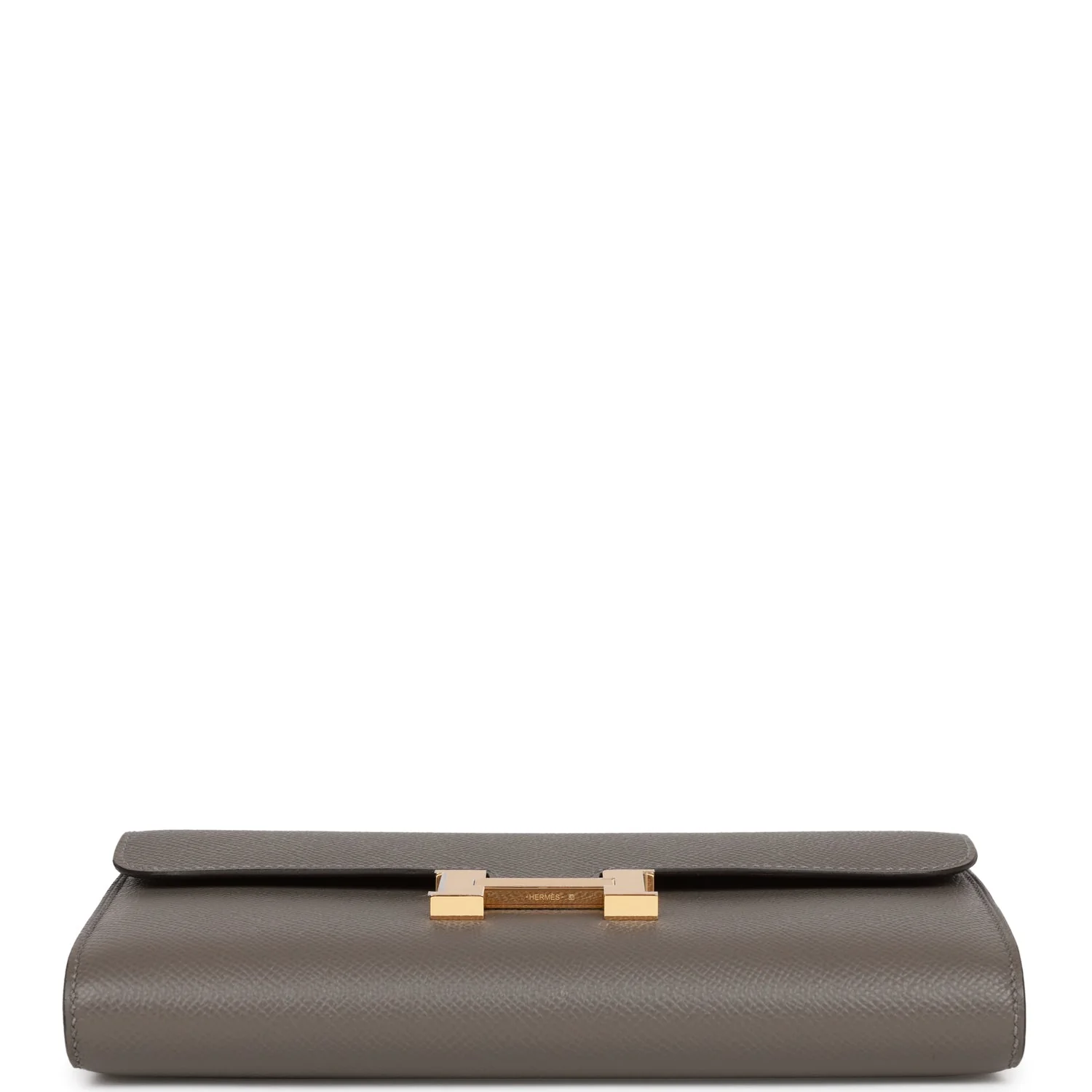 Constance Wallet To Go Gris Meyer Epsom Gold Hardware