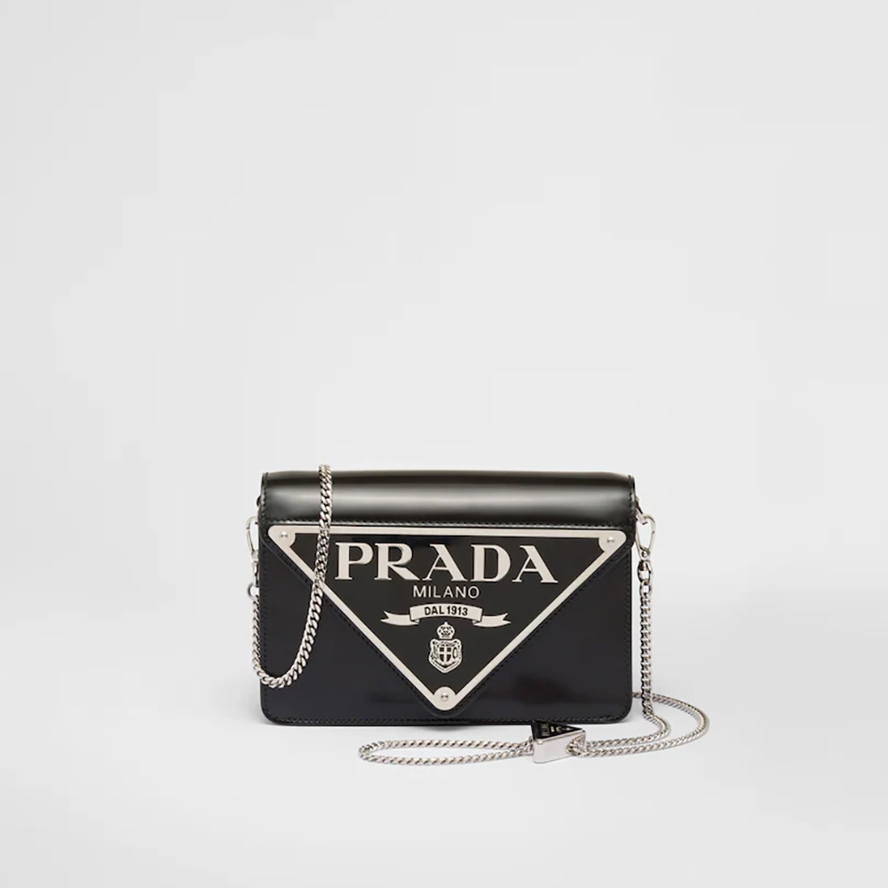 Brushed leather shoulder bag