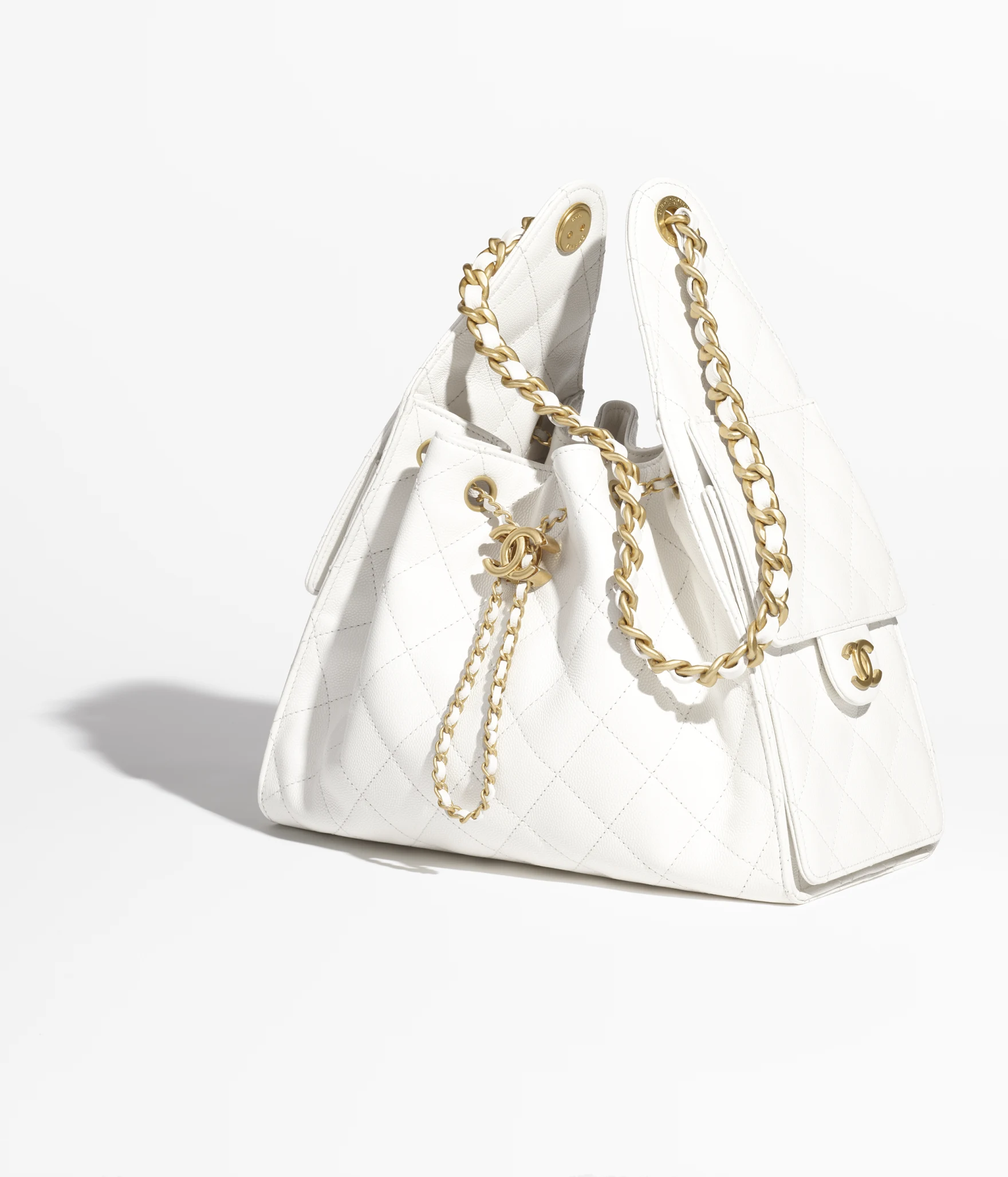 Chanel 25 Small Handbag White