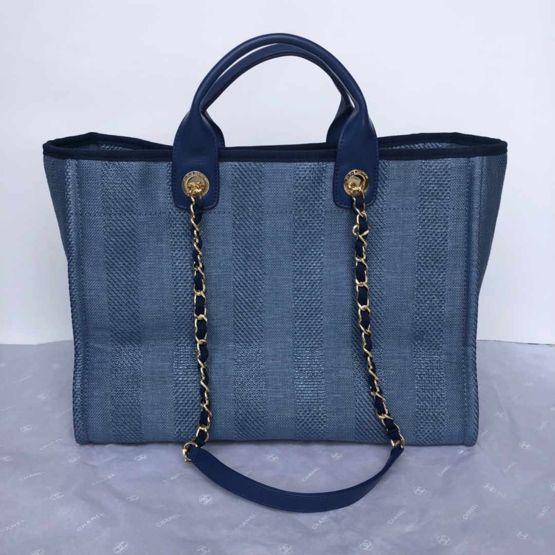 CHANEL Medium Tote Blue2- A66941