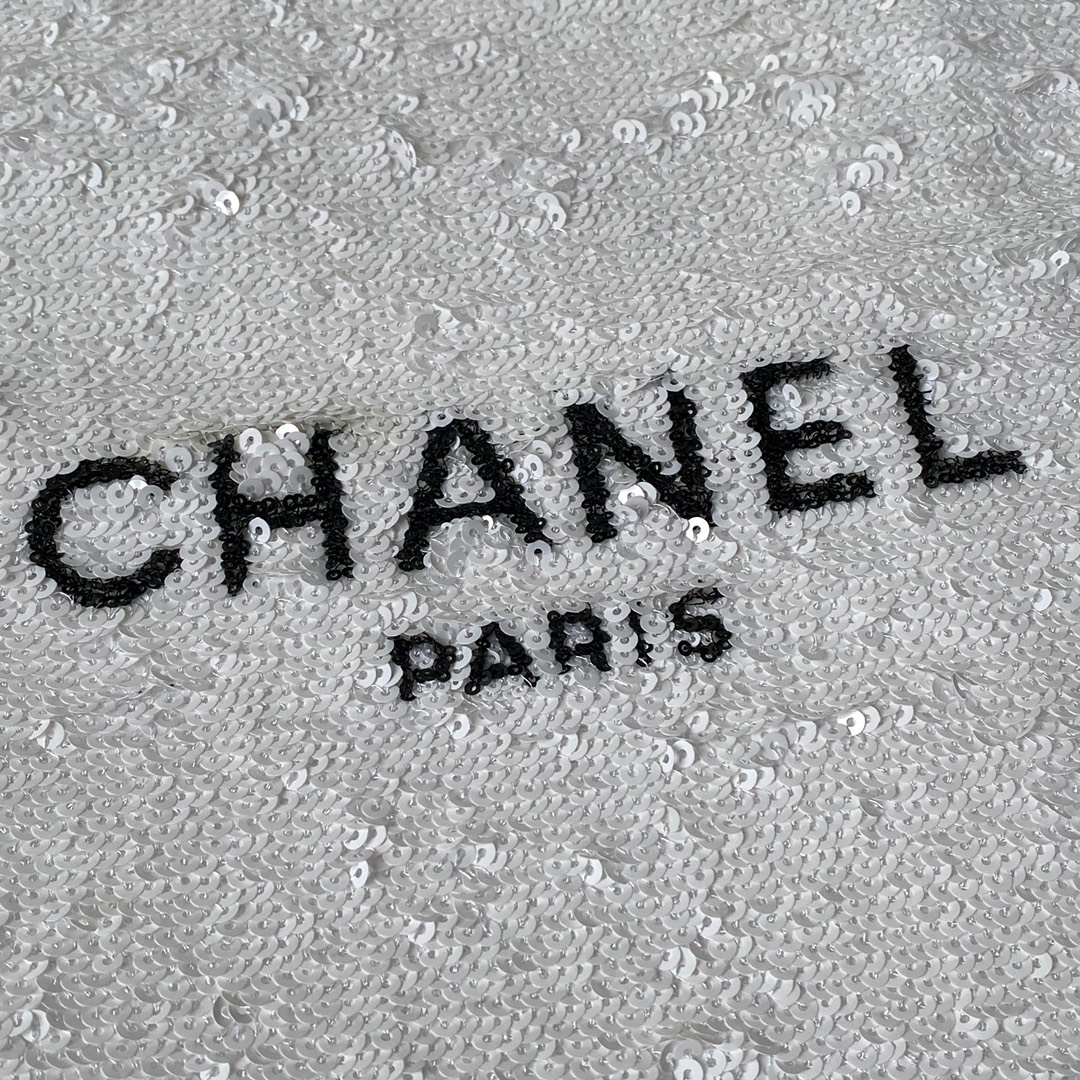 CHANEL Shopping Bag White- AS4856