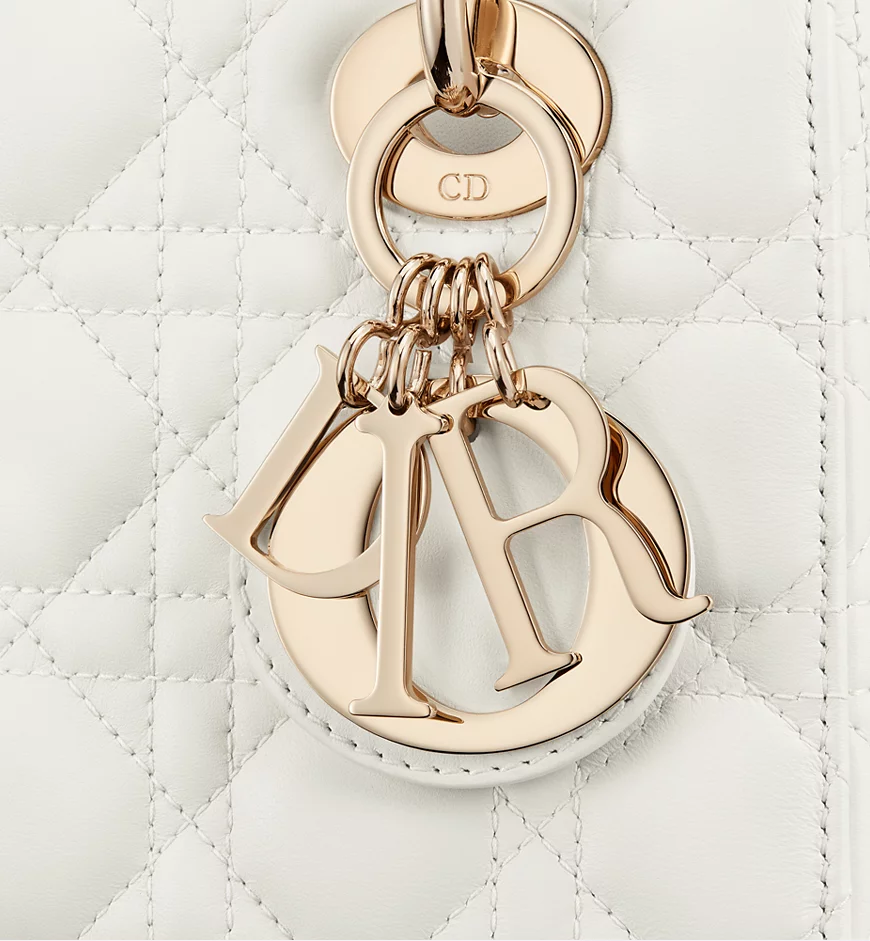 Small Lady Dior My ABCDior Bag-Latte Cannage Lambskin