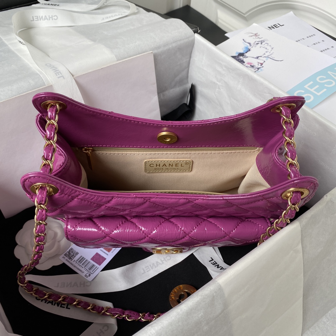 CHANEL Hobo Handbag Pink-AS4322