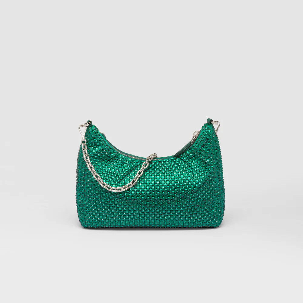 Re-Edition 2005 satin bag with crystals