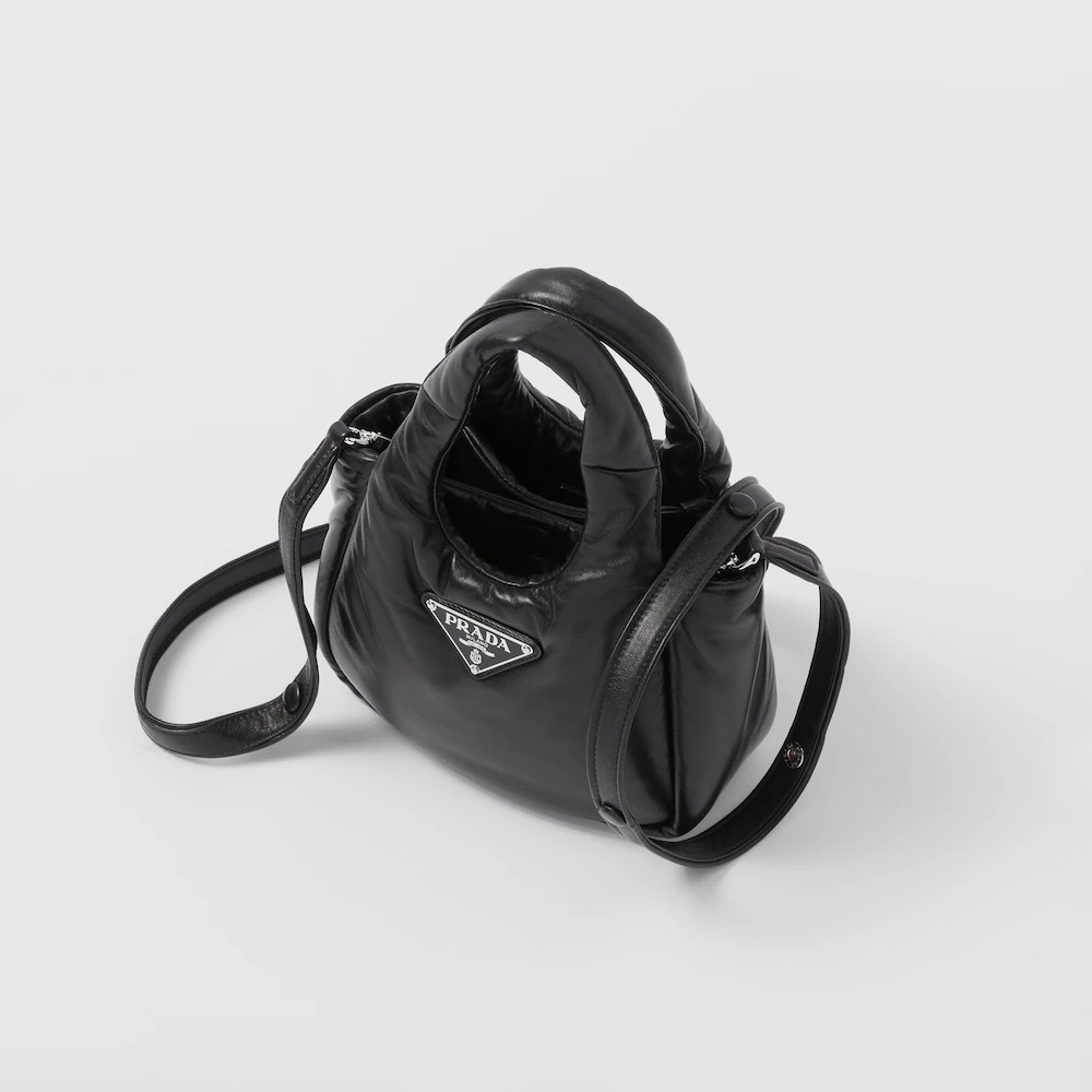 Small padded  Soft nappa-leather bag