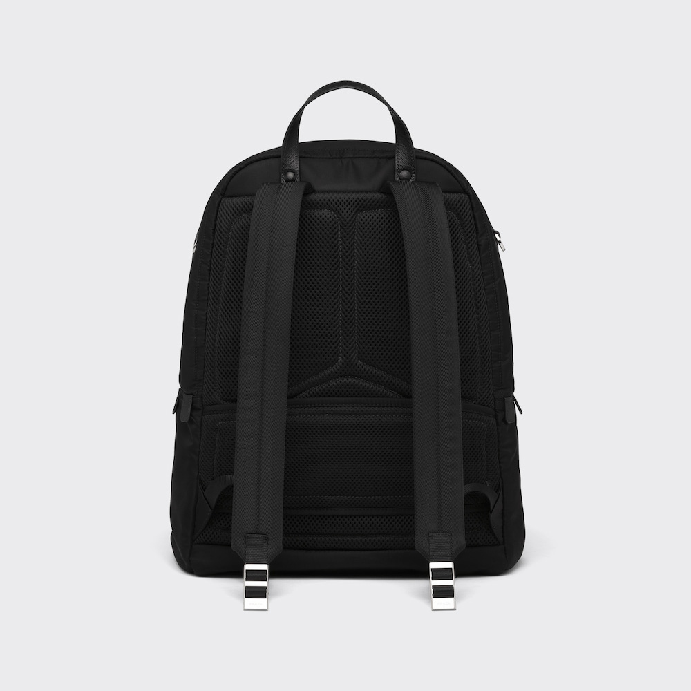 Re-Nylon and Saffiano leather backpack