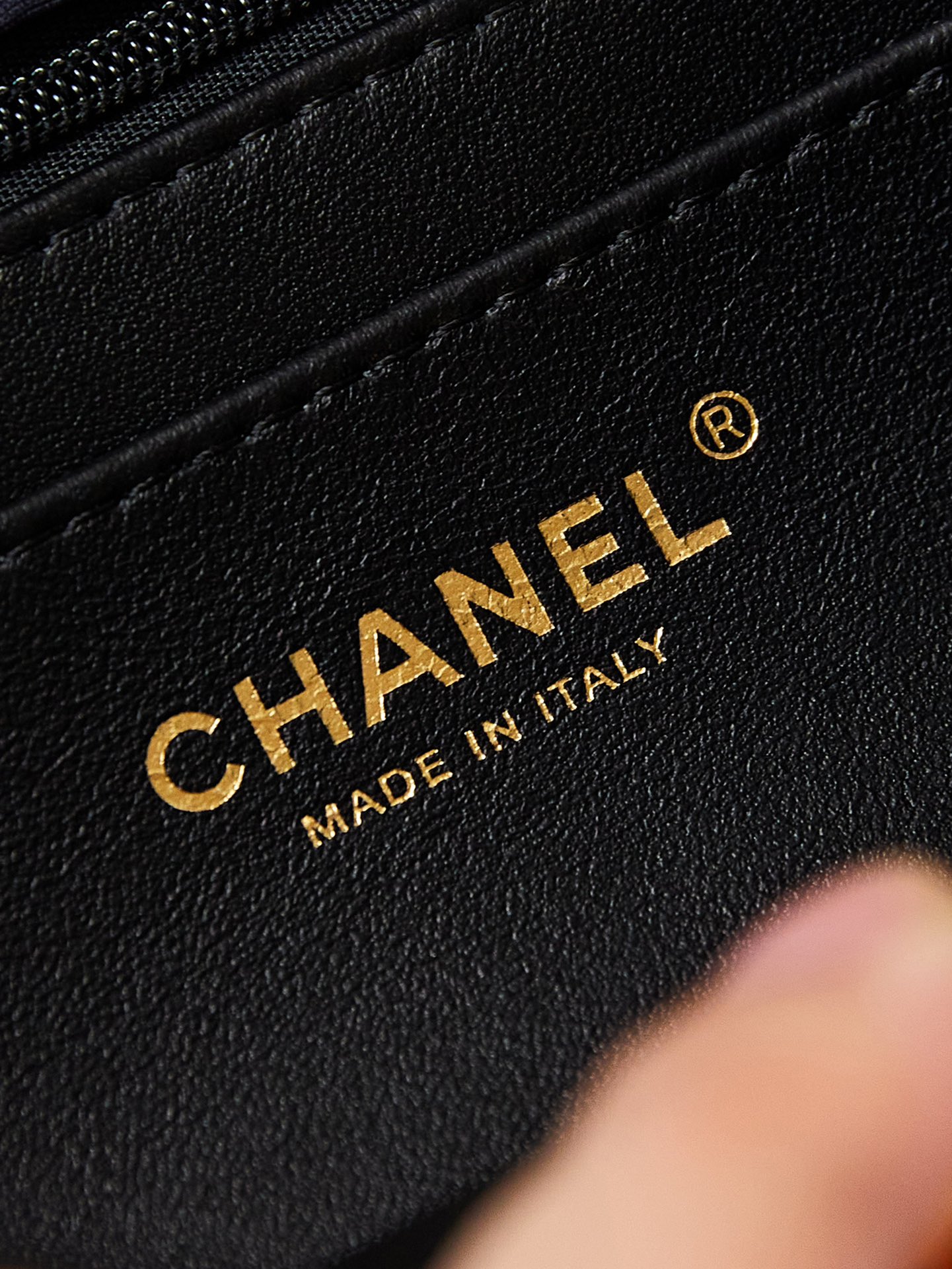 CHANEL Mini Classic Handbag & Gold-Tone Metal Camellia-A69900