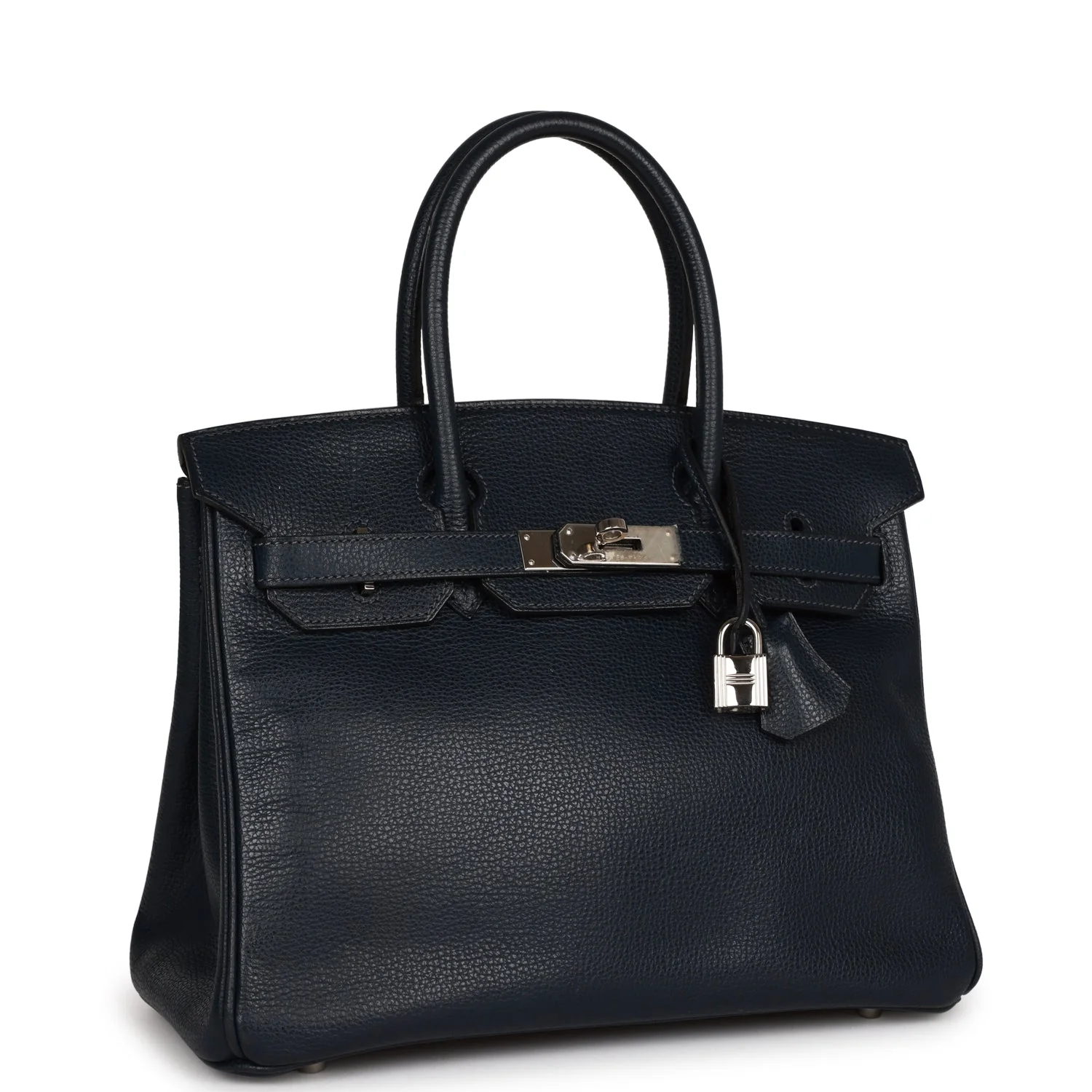 Birkin 30 Bleu Indigo Vache Liegee Palladium Hardware