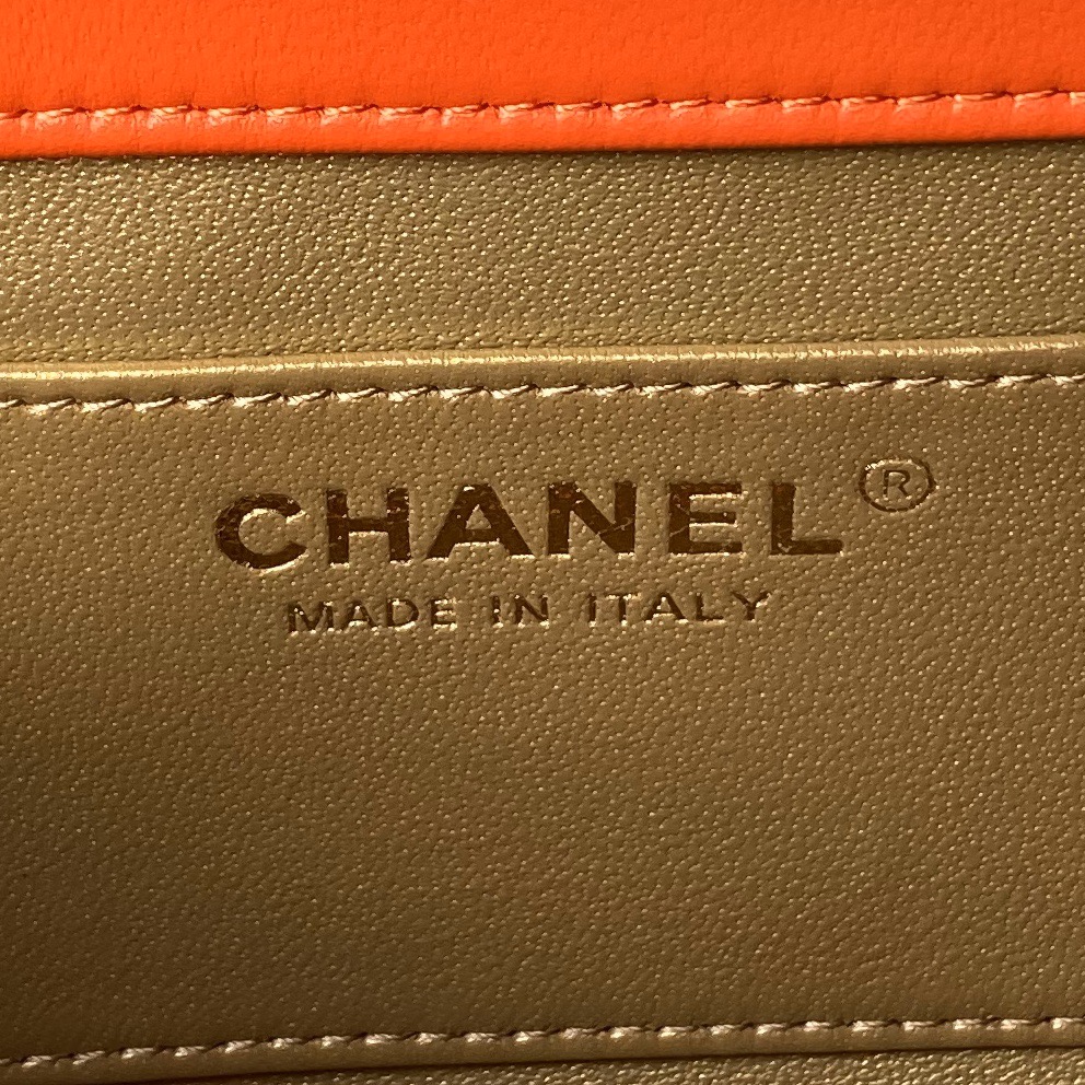 CHANEL Small Flap Bag Orange-AS4861